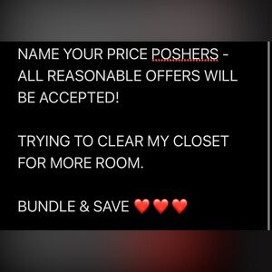 CLEARING MY CLOSET! All reasonable offers accepted ❤️